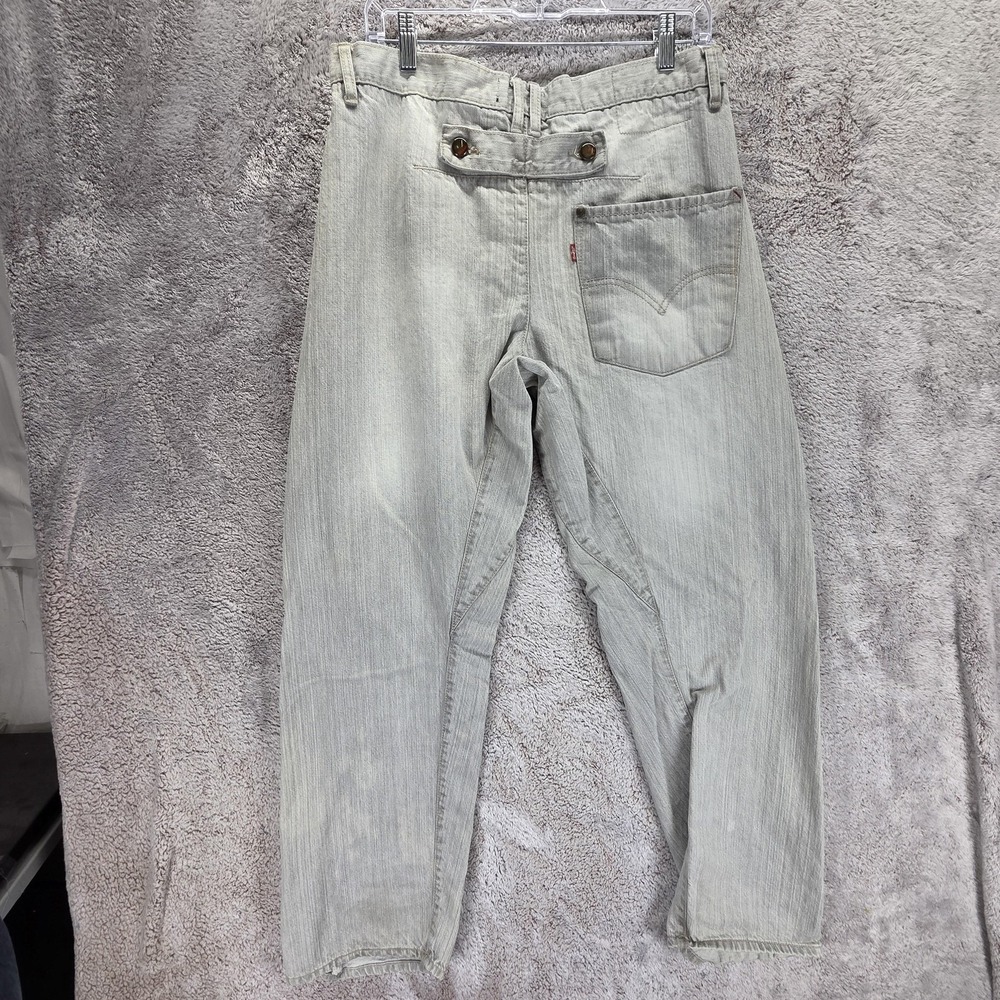 VTG Levis Engineered Jeans Mens Gray Cinch Back Twisted Made In Japan Fits 32x30